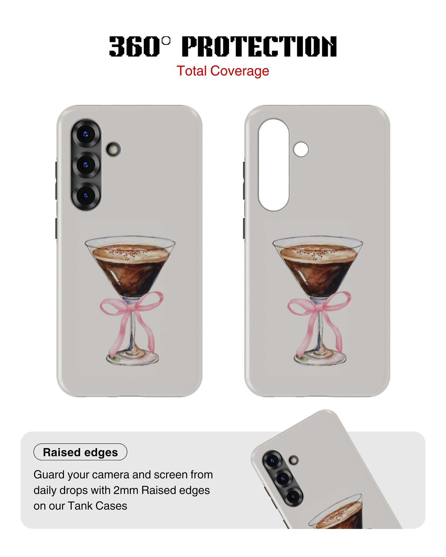 Samsung Galaxy S25 Tank Case | Girls Aesthetics (Espresso Bow)