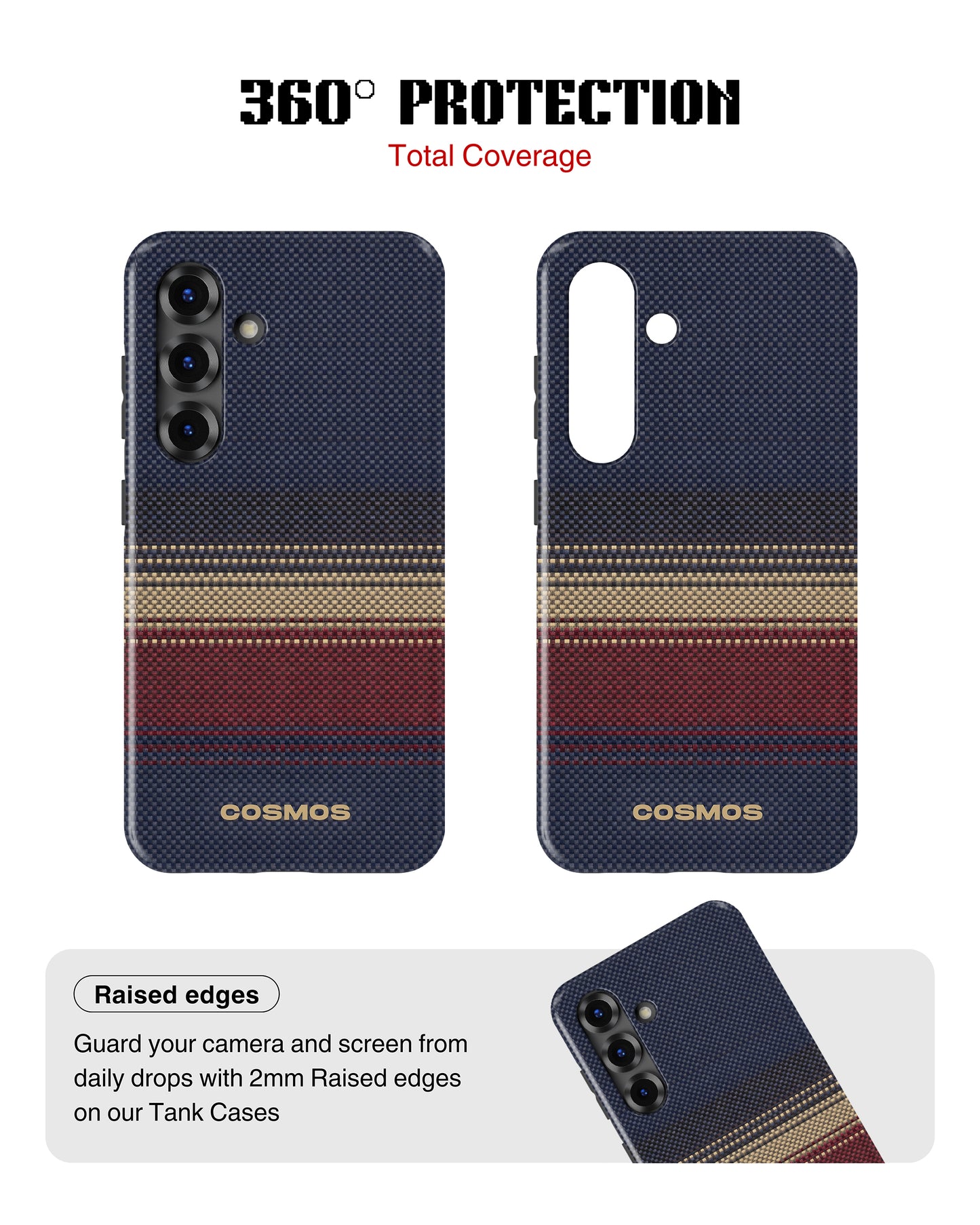 Samsung Galaxy S26 Tank Case | Textures (Midnight Border)