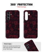 Samsung Galaxy S25 Tank Case | Textures (Midnight Rose)