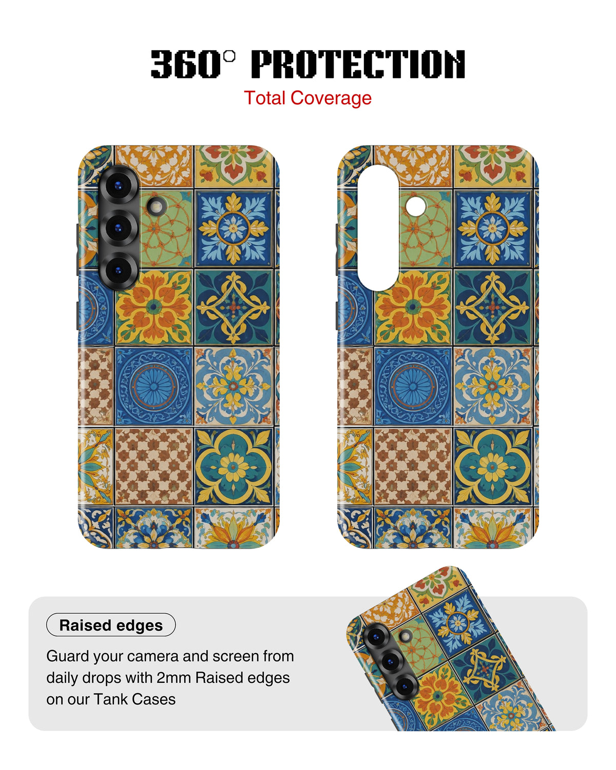 Samsung Galaxy S25 Tank Case | Girls Aesthetics (Moroccan Tiles)