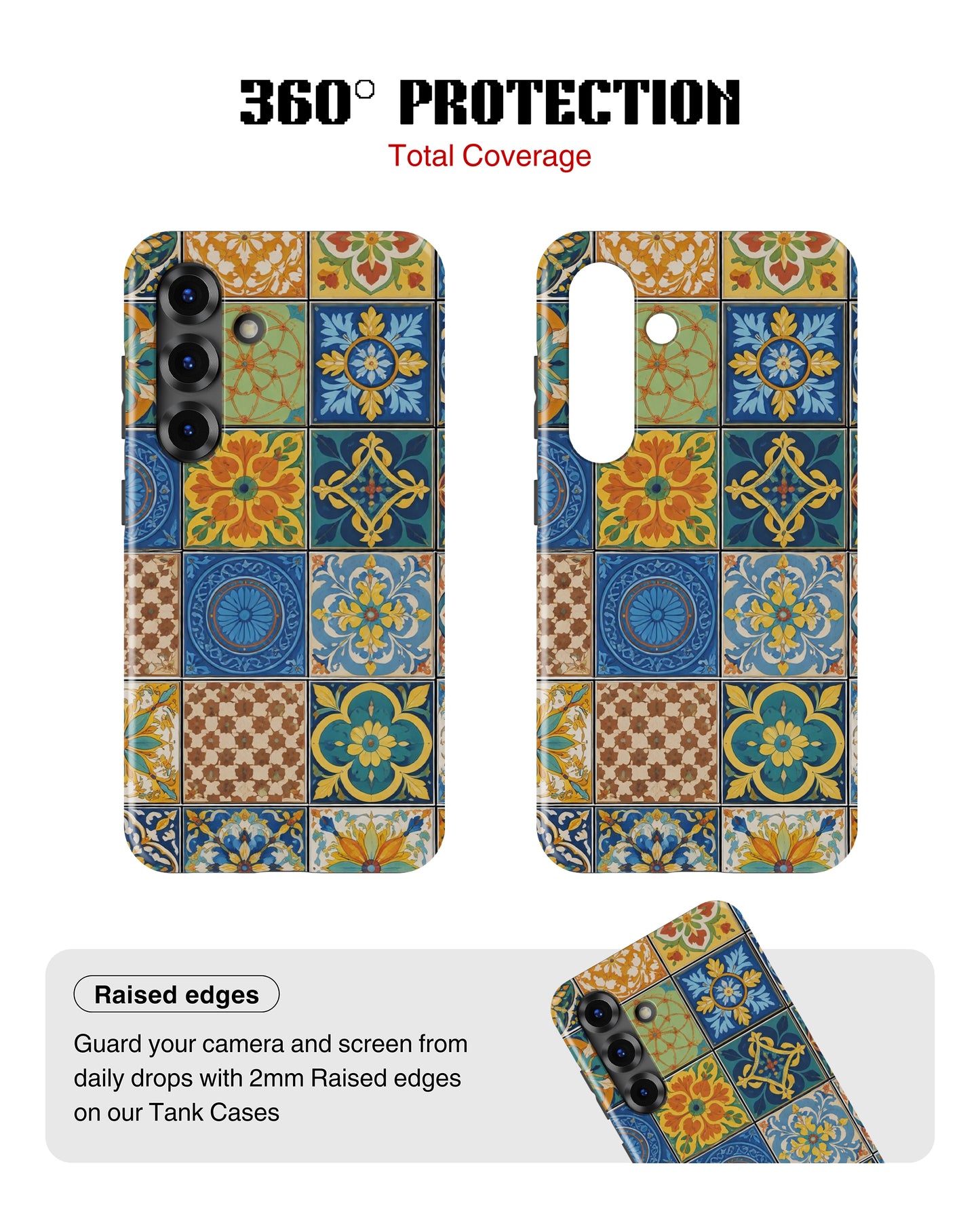 Samsung Galaxy S25 Tank Case | Girls Aesthetics (Moroccan Tiles)
