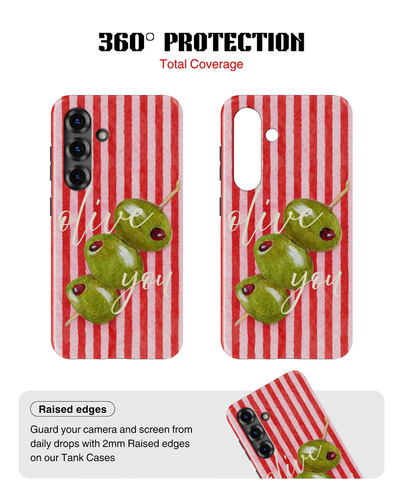 Samsung Galaxy S25 Tank Case | Girls Aesthetics (Olive Love)