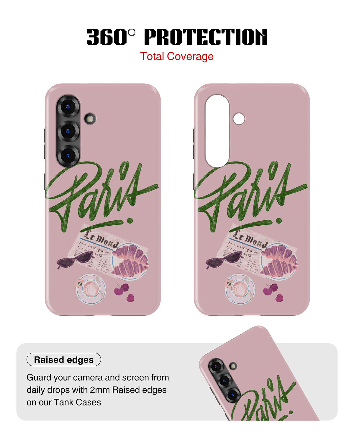 Samsung Galaxy S25 Tank Case | Girls Aesthetics (Paris Pink)