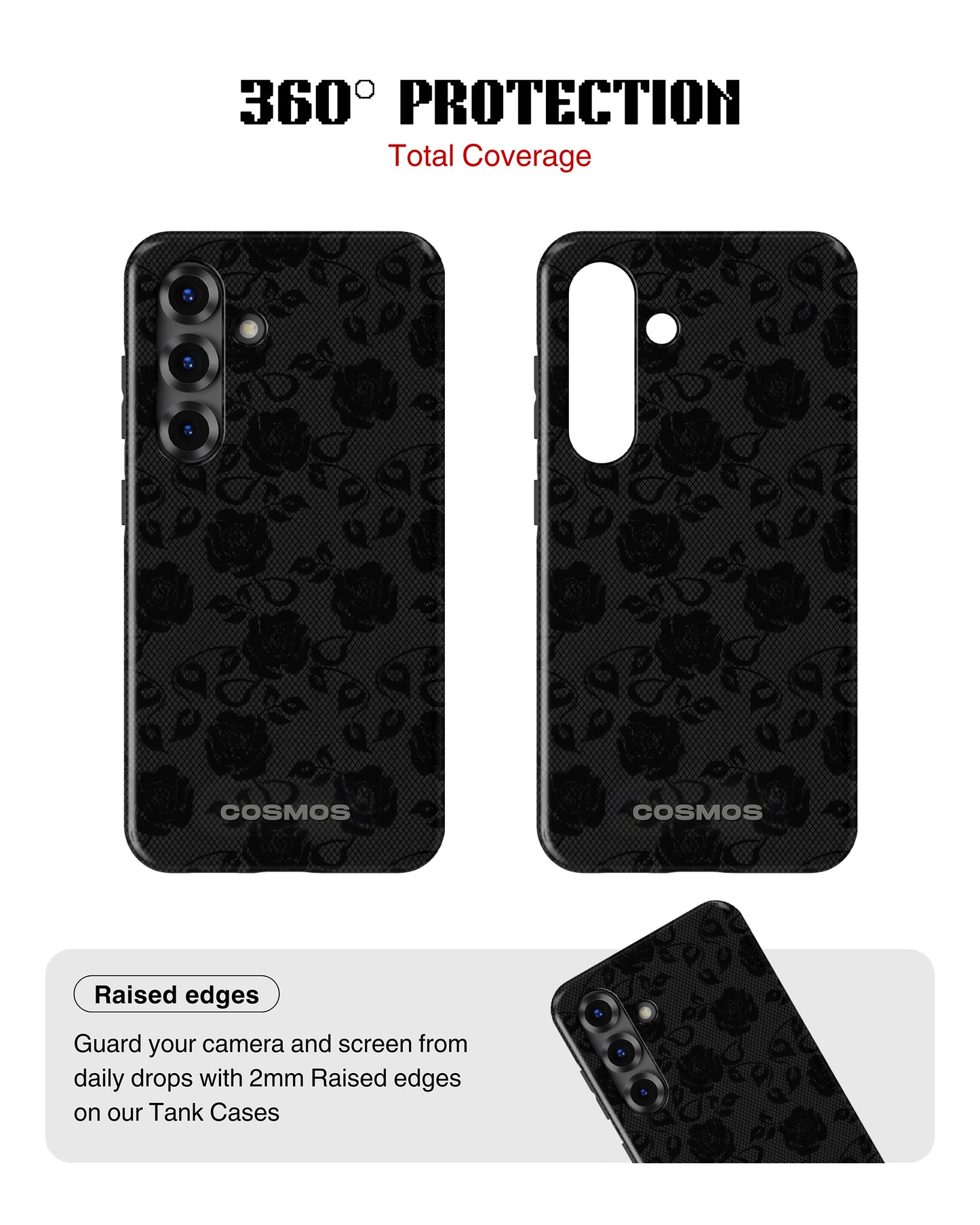 Samsung Galaxy S25 Tank Case | Textures (Shadow Bloom)