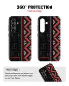 Samsung Galaxy S25 Tank Case | Textures (Tribal Noir)