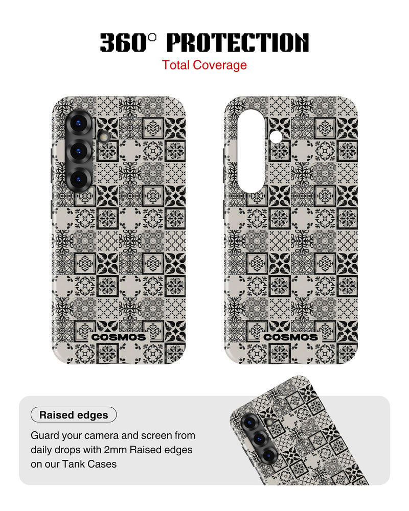 Samsung Galaxy S26 Tank Case | Textures (Vintage Mosaic)
