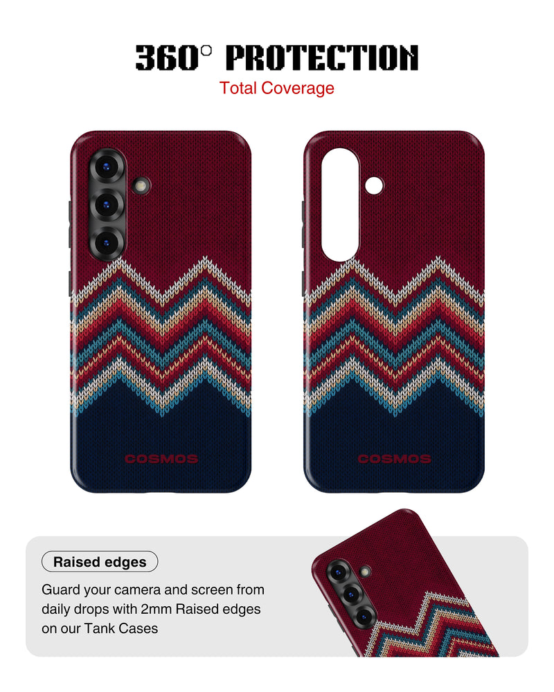 Samsung Galaxy S26 Tank Case | Textures (Winter Chevron)