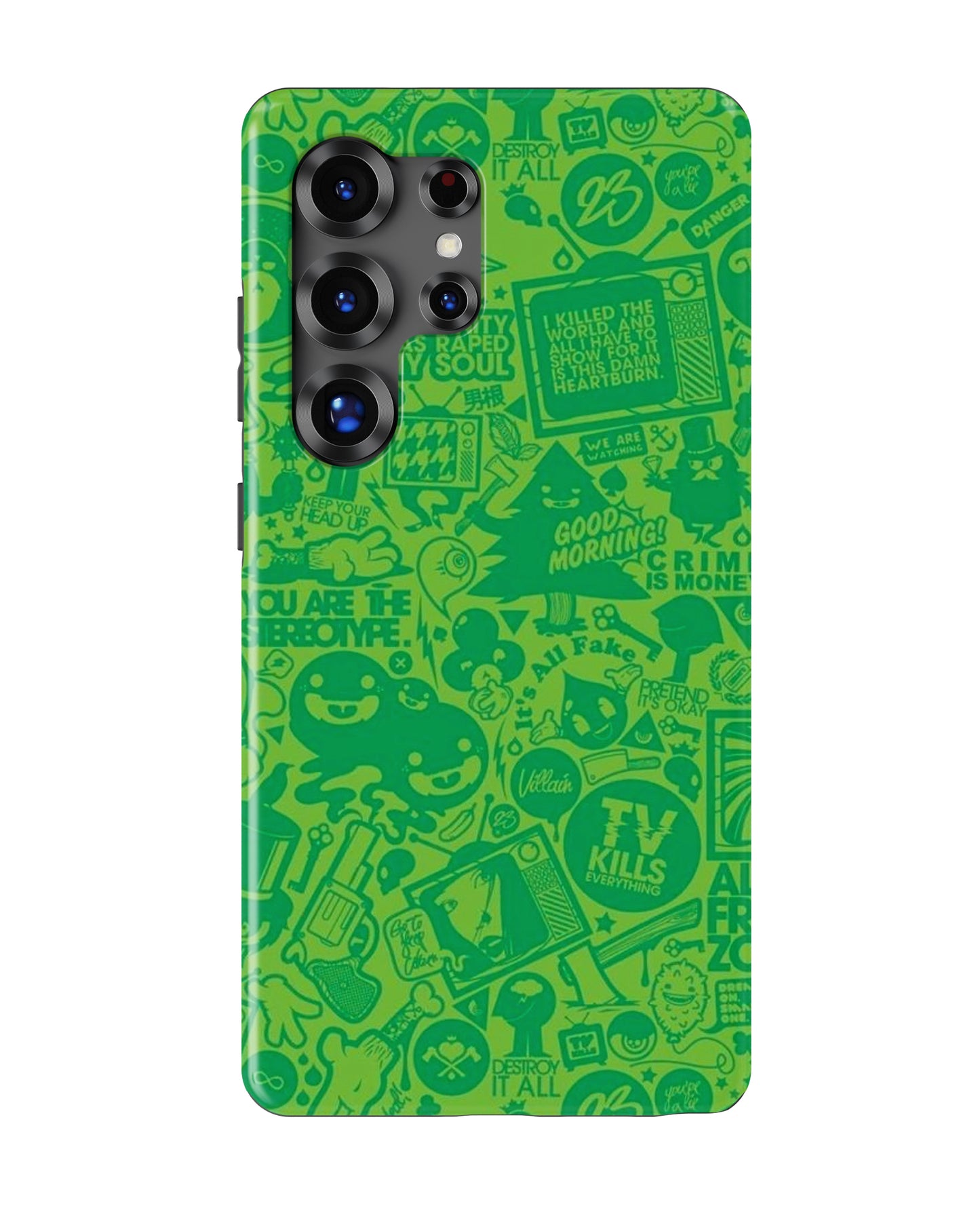 Samsung Galaxy S25 Ultra Tank Case | Modernism (Green Chaos)