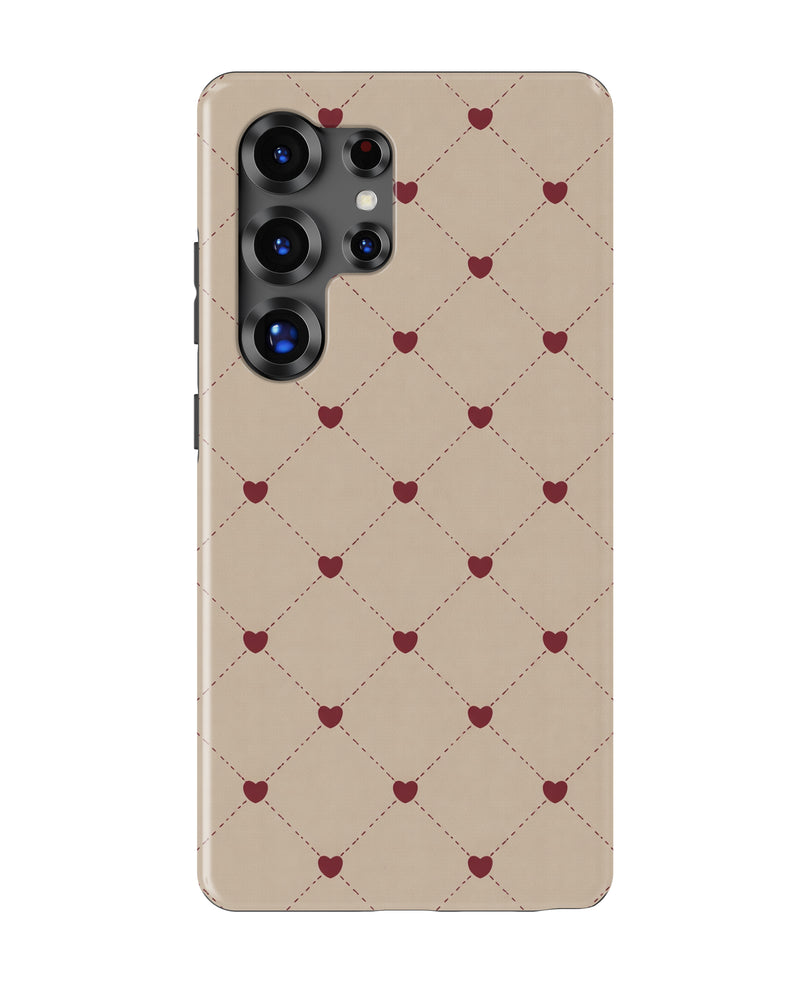 Samsung Galaxy S26 Ultra Tank Case | Girls Aesthetics (Heart Lattice)