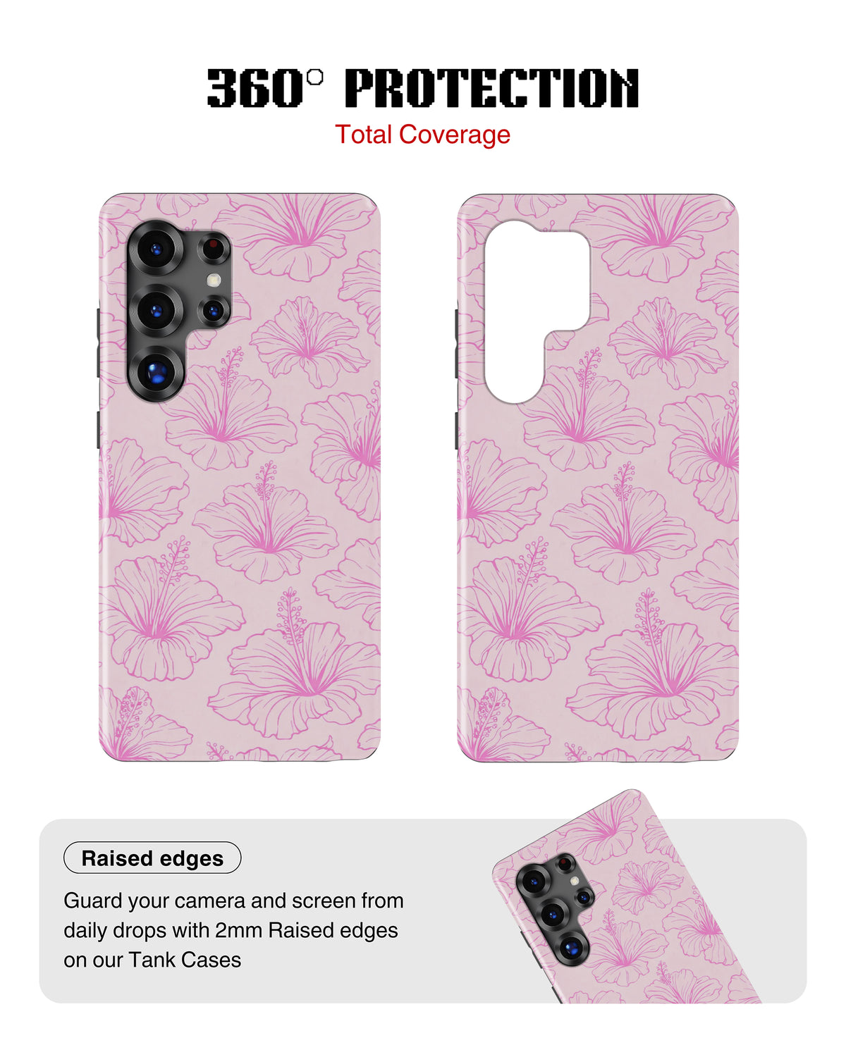 Samsung Galaxy S26 Ultra Tank Case | Girls Aesthetics (Blush Hibiscus)