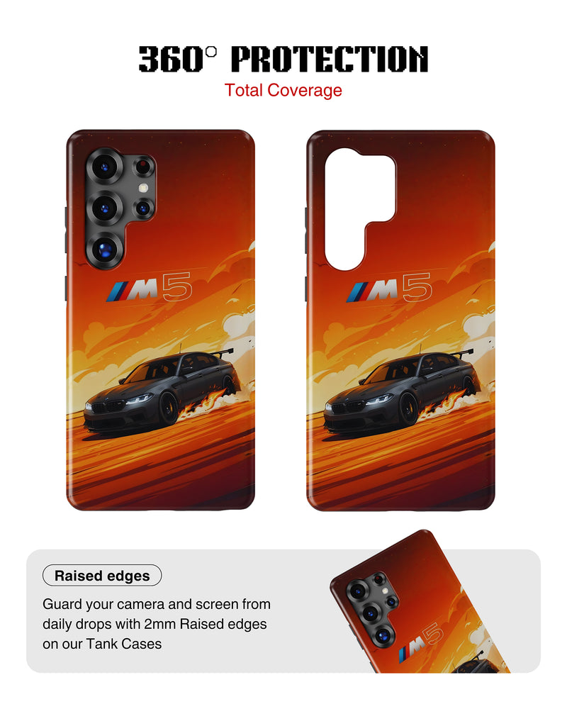Samsung Galaxy S25 Ultra Tank Case | Sports Car (Burning M)