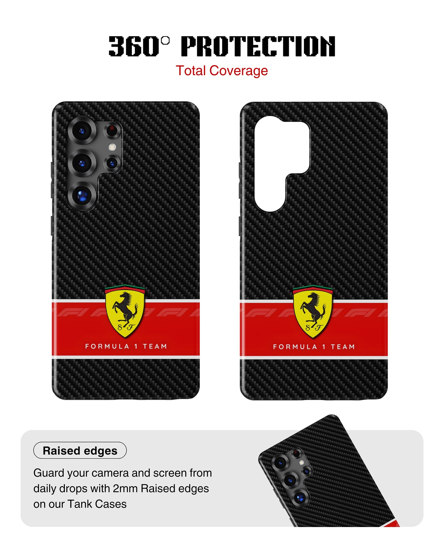Samsung Galaxy S26 Ultra Tank Case | Formula 1 (Carbon Ferrari)