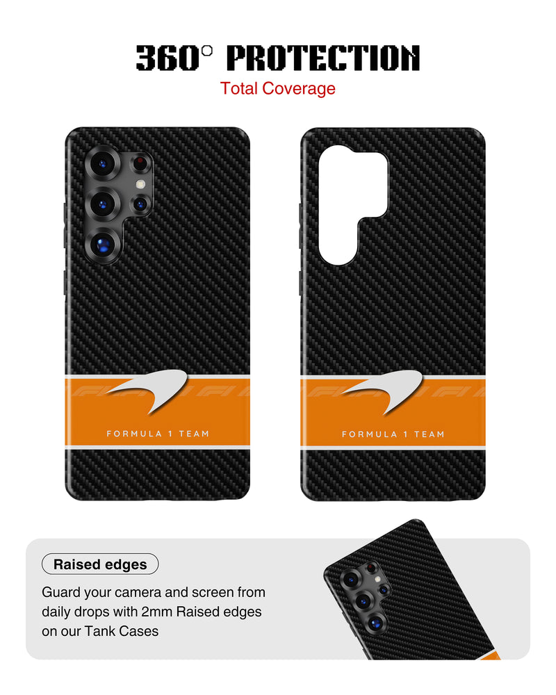 Samsung Galaxy S25 Ultra Tank Case | Formula 1 (Carbon McLaren)