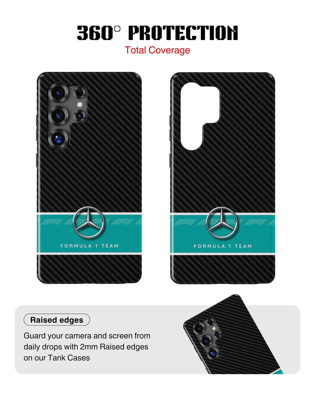 Samsung Galaxy S26 Ultra Tank Case | Formula 1 (Carbon Mercedes)