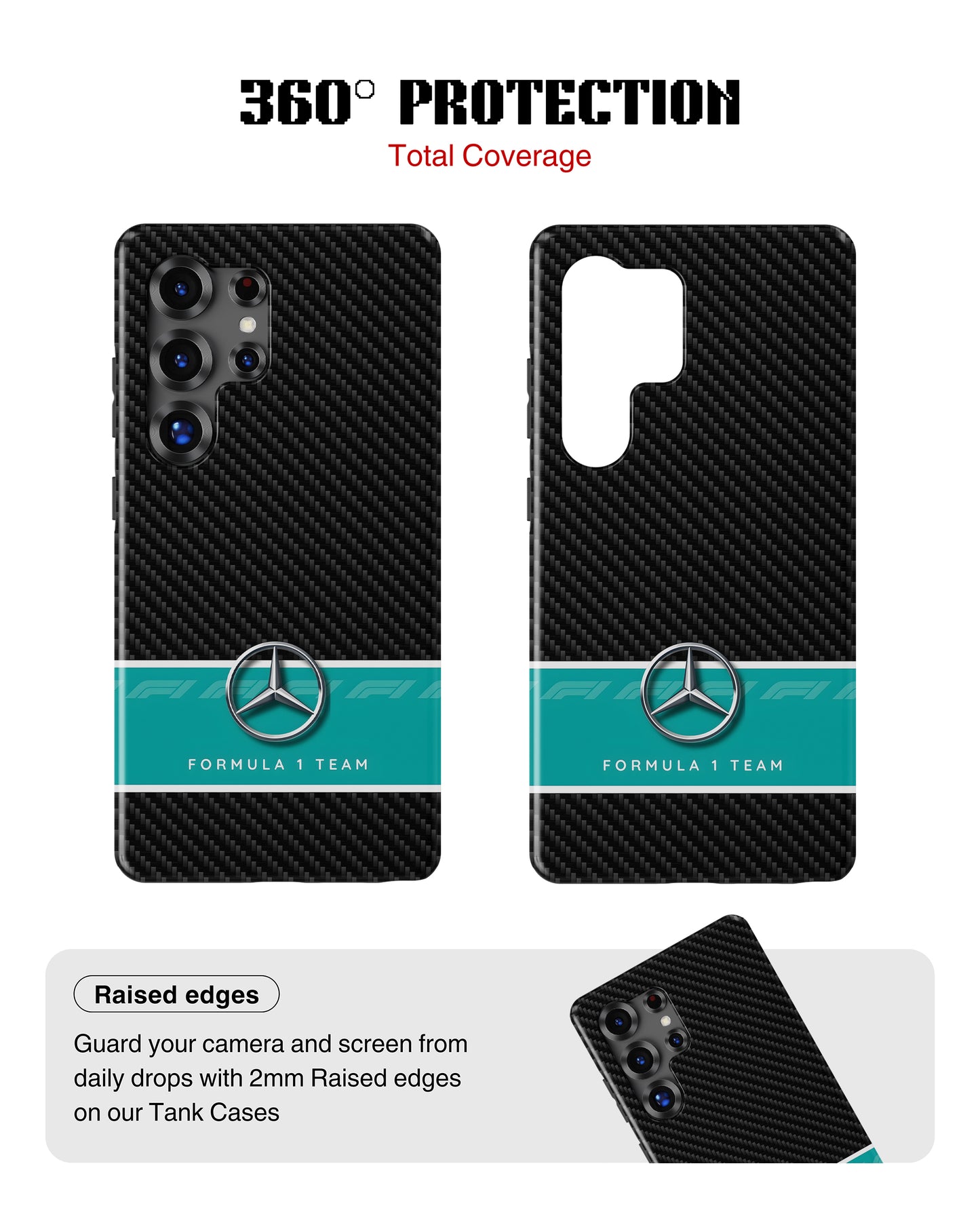 Samsung Galaxy S26 Ultra Tank Case | Formula 1 (Carbon Mercedes)