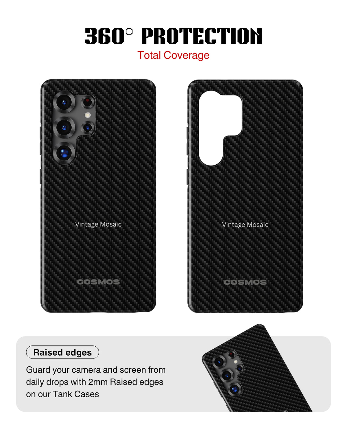 Samsung Galaxy S26 Ultra Tank Case | Textures (Carbon Weave)