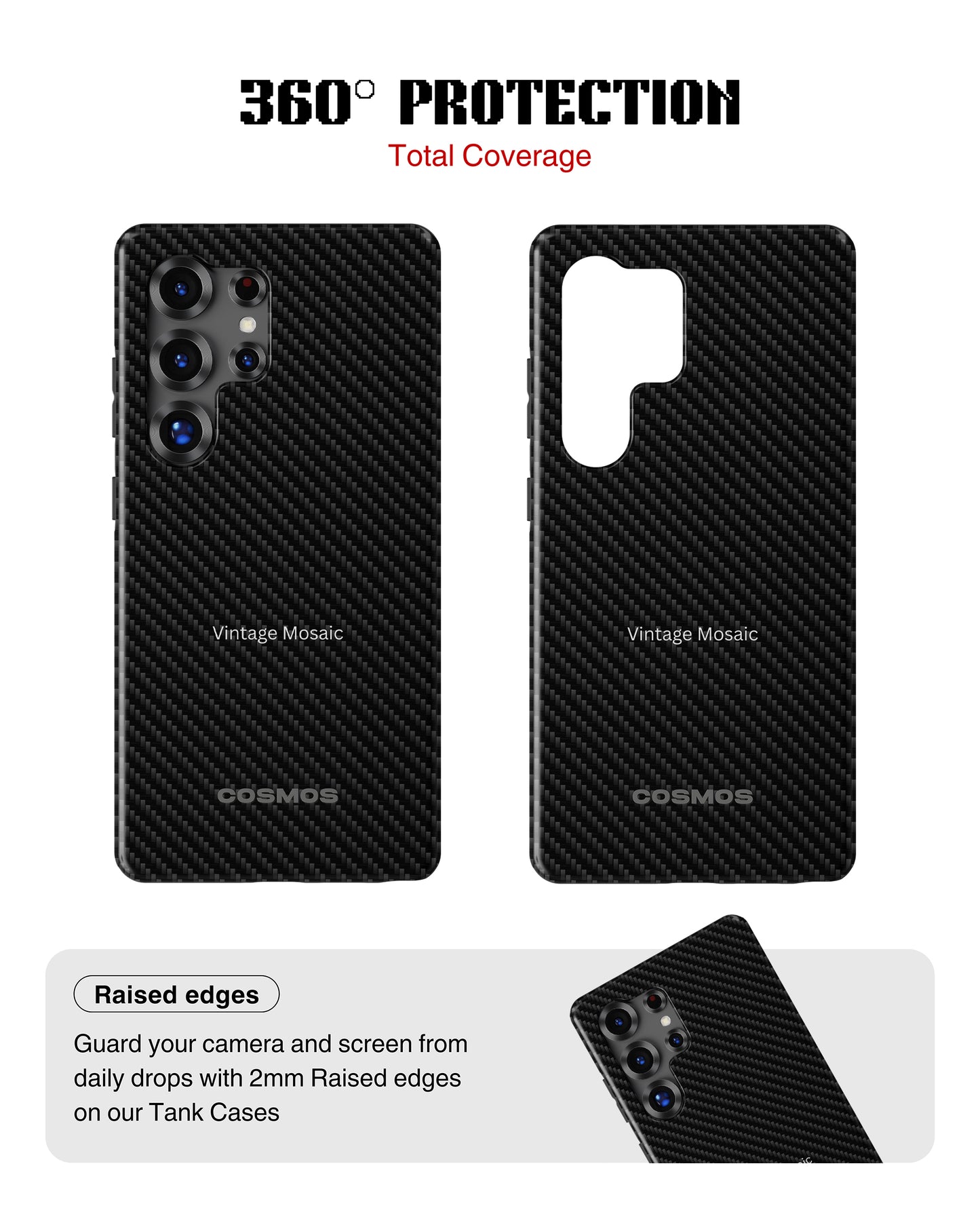 Samsung Galaxy S26 Ultra Tank Case | Textures (Carbon Weave)
