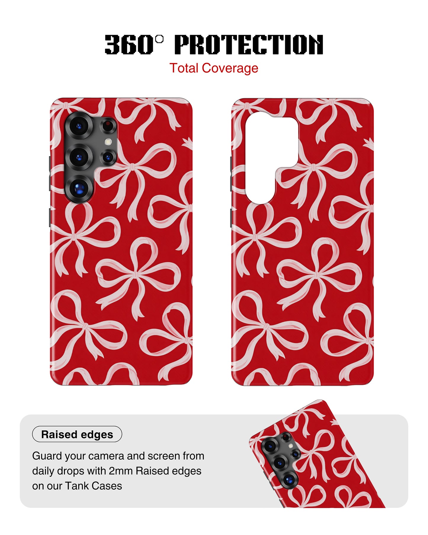 Samsung Galaxy S26 Ultra Tank Case | Girls Aesthetics (Crimson Bows)