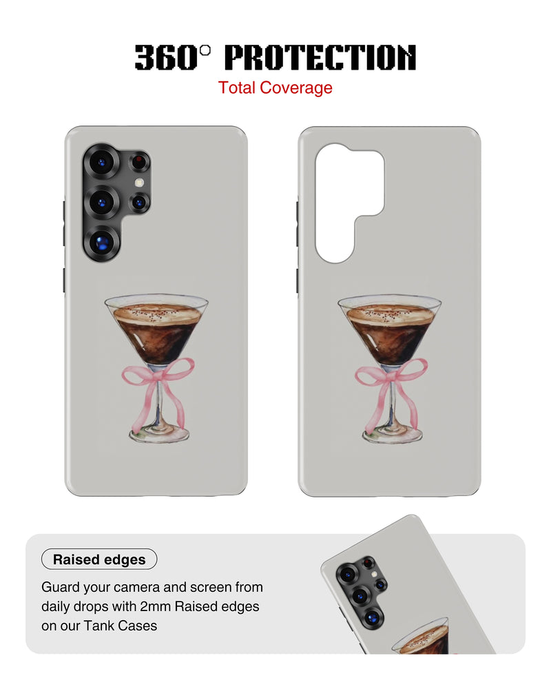 Samsung Galaxy S26 Ultra Tank Case | Girls Aesthetics (Espresso Bow)