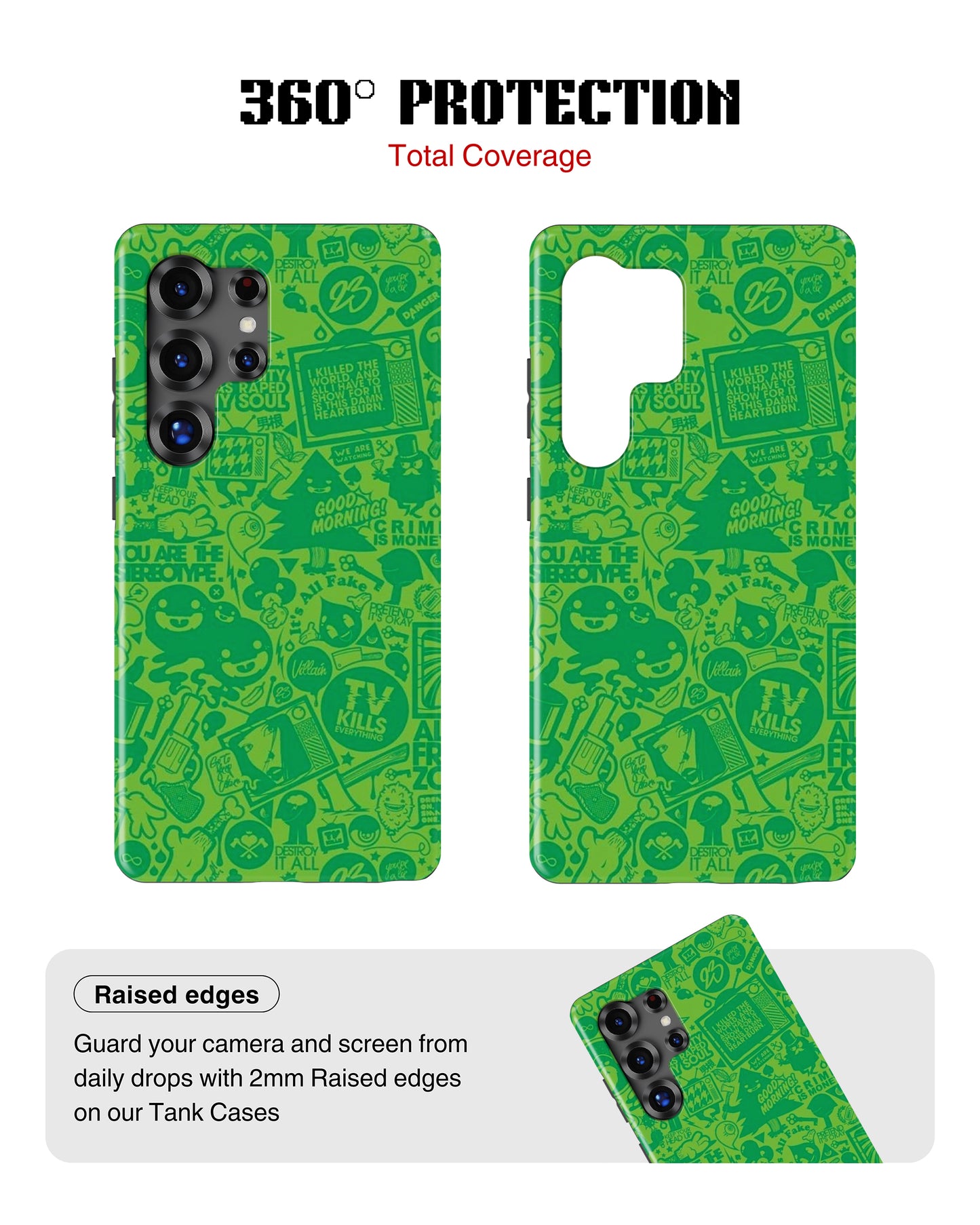 Samsung Galaxy S25 Ultra Tank Case | Modernism (Green Chaos)