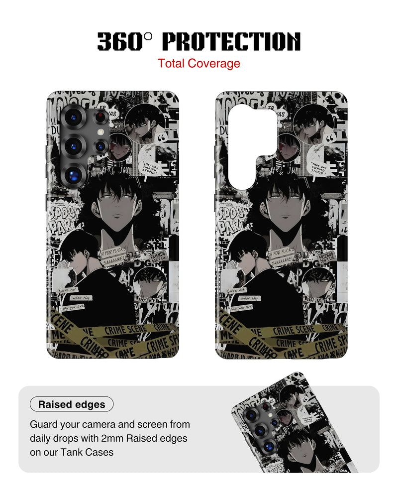 Samsung Galaxy S26 Ultra Tank Case | Anime (Manga Noir)