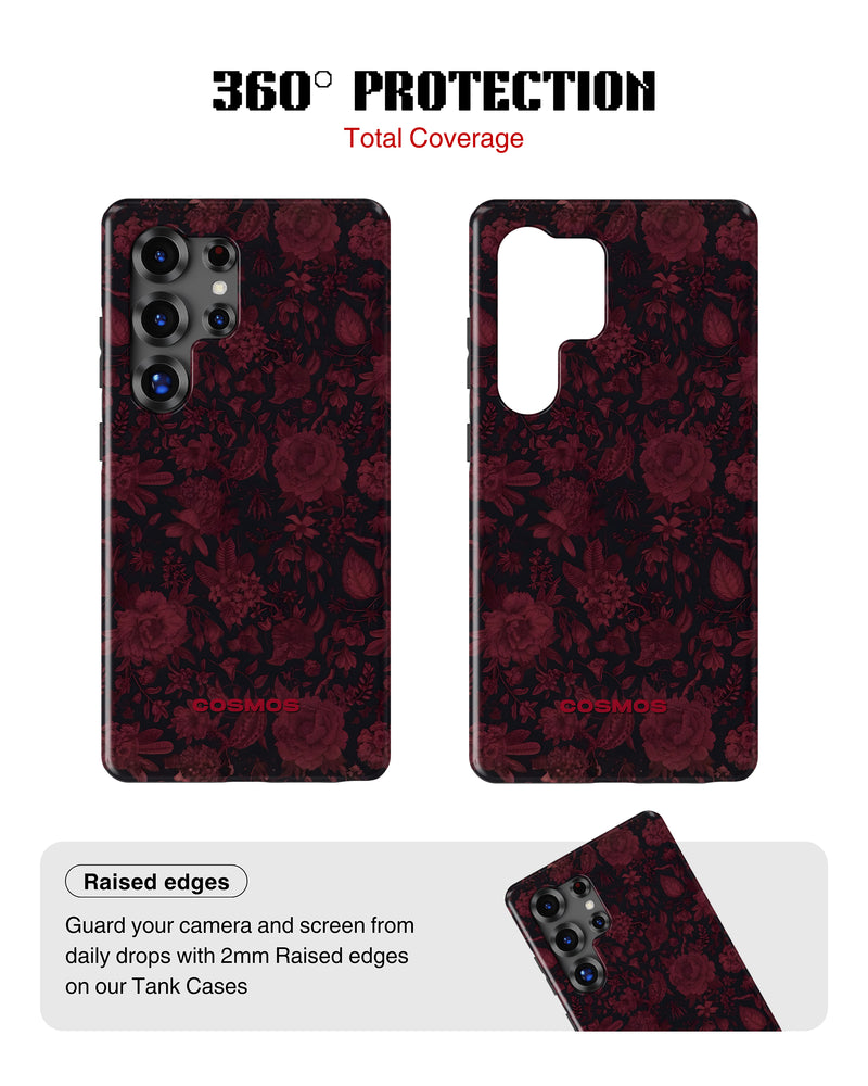 Samsung Galaxy S25 Ultra Tank Case | Textures (Midnight Rose)
