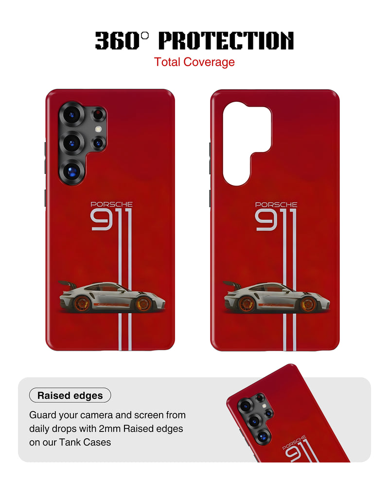Samsung Galaxy S25 Ultra Tank Case | Sports Car (Porsche 911)