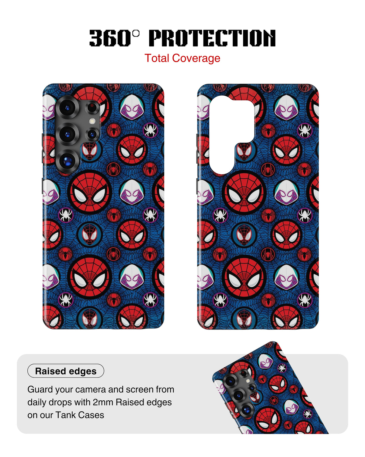 Samsung Galaxy S25 Ultra Tank Case | Superhero (Spider Icons)