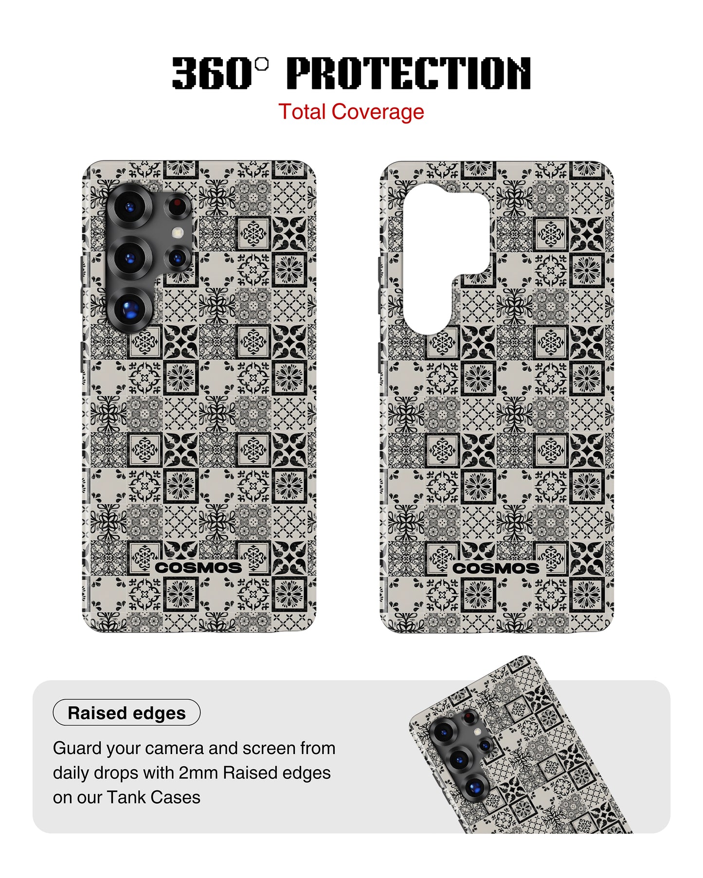 Samsung Galaxy S25 Ultra Tank Case | Textures (Vintage Mosaic)