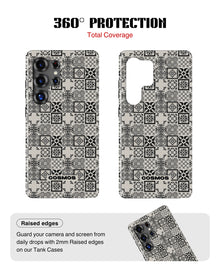 Samsung Galaxy S25 Ultra Tank Case | Textures (Vintage Mosaic)