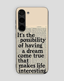 Whispers On Papers Glass Mobile Cover