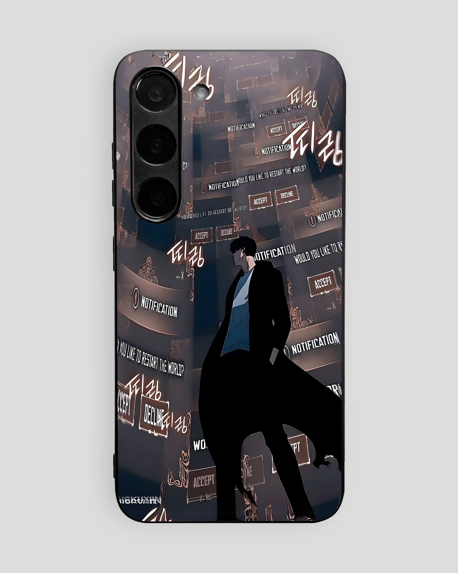 Solo Leveling Glass Mobile Cover