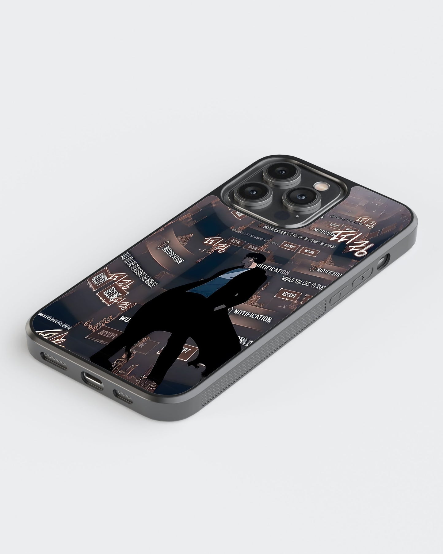 Solo Leveling Glass Mobile Case
