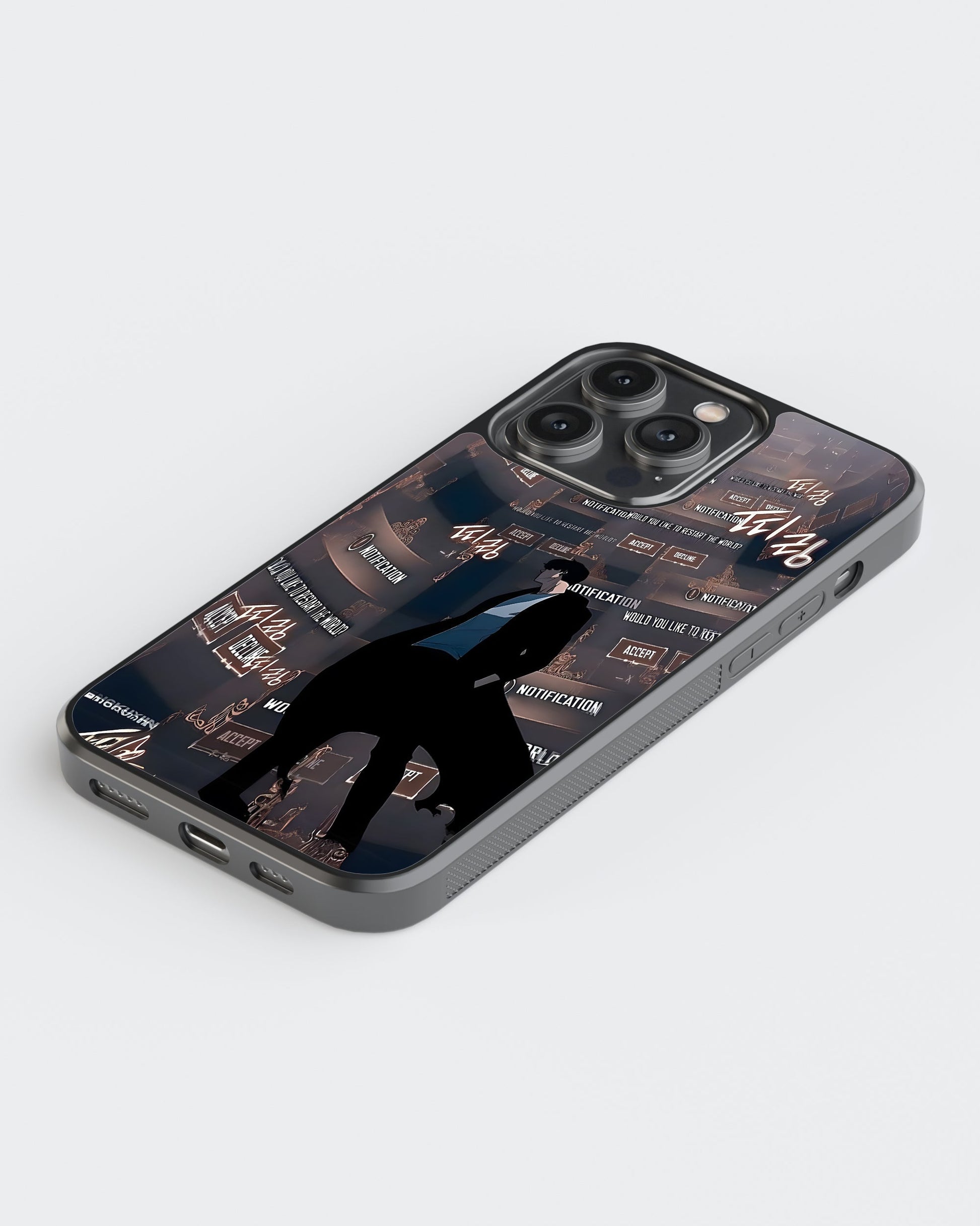 Solo Leveling Glass Mobile Case