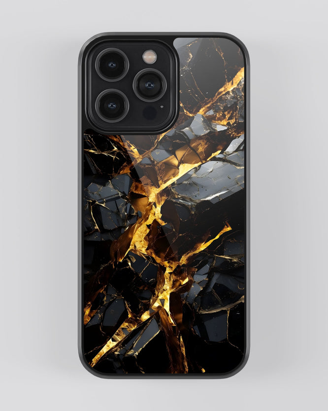Marbel Mobile Cover (Black Marbel)