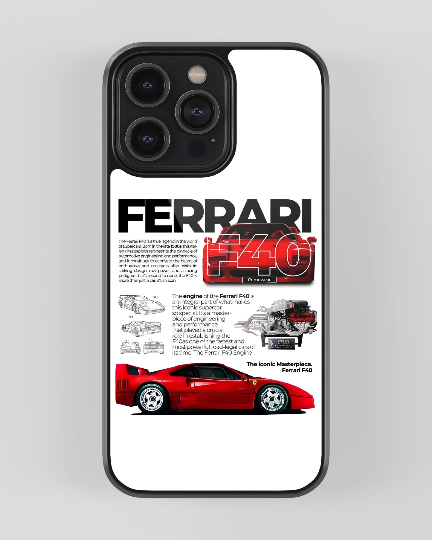 Sports Car Glass Mobile Cover
