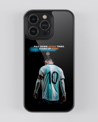Football Mobile Cover (Never Give Up Messi)