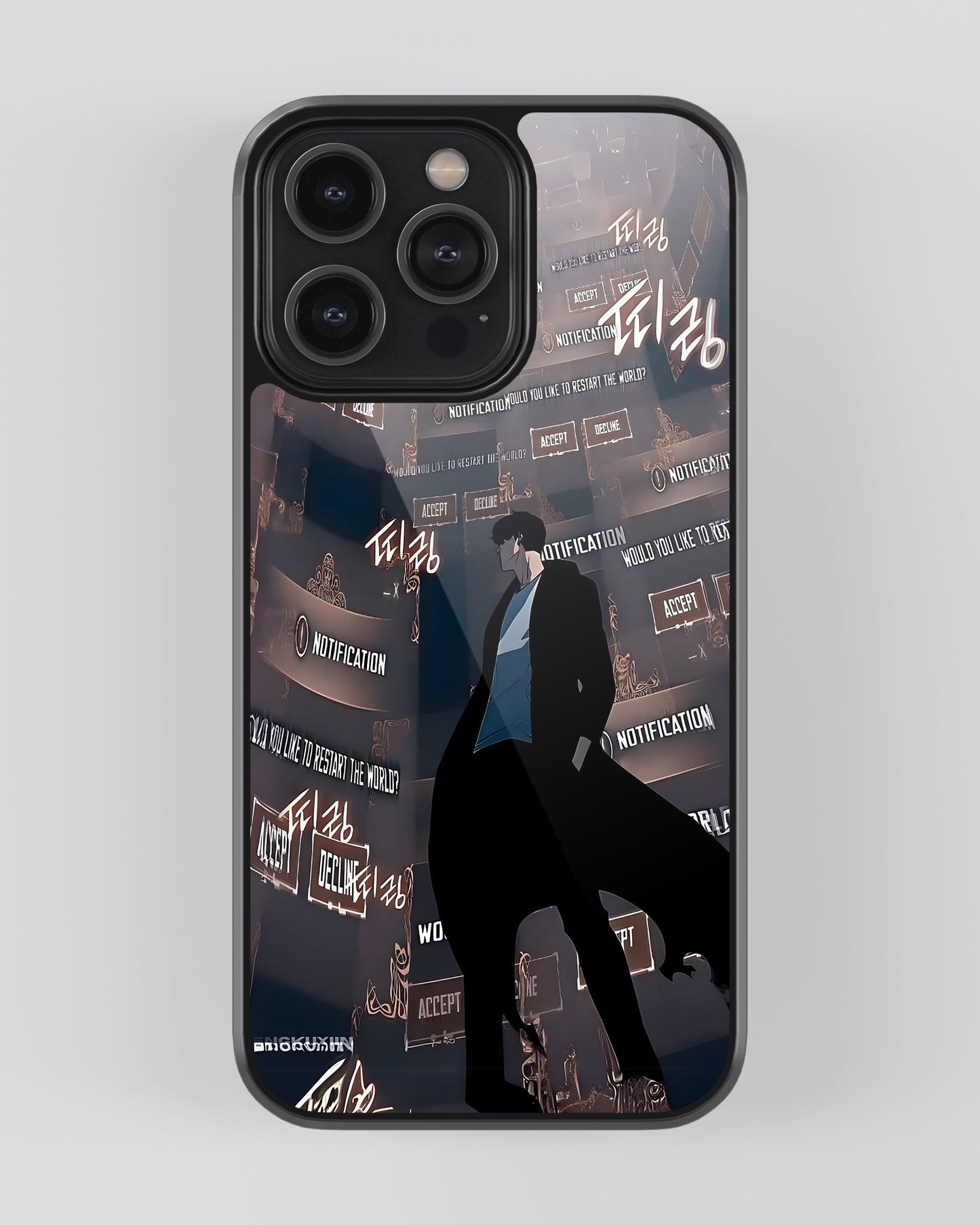 Solo Leveling Glass Mobile Cover
