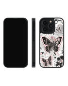 Girls Aesthetic Impact Case (Black Pink Butterfly)