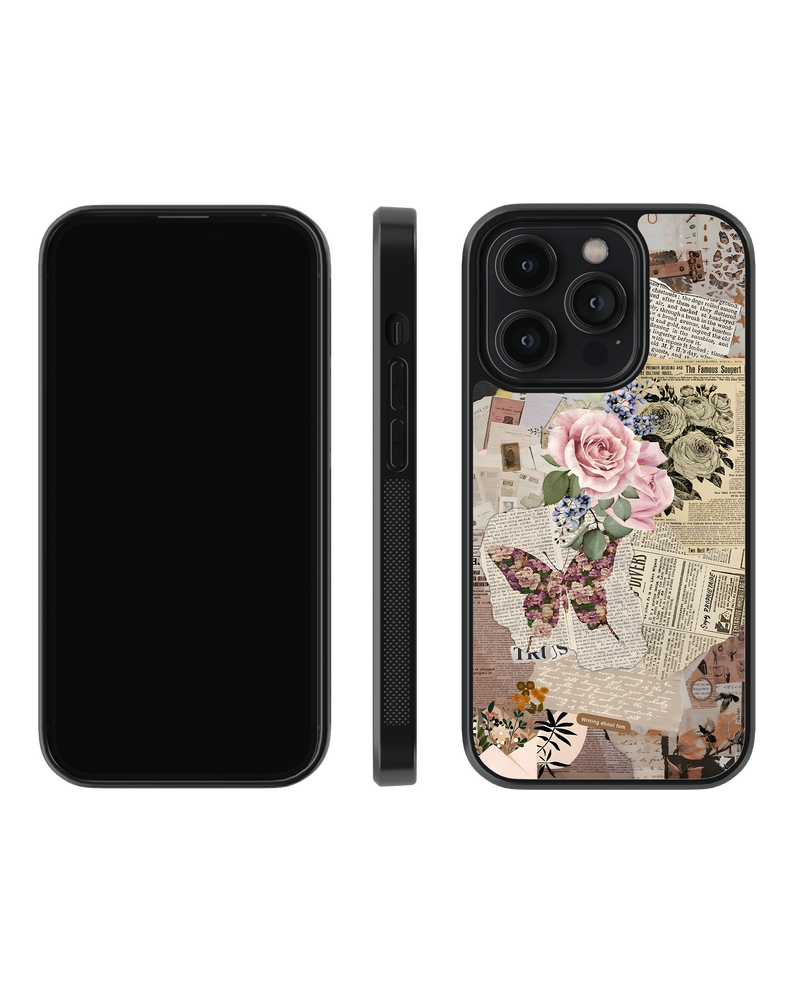 Girls Aesthetic Impact Case (Flowers and Pages)