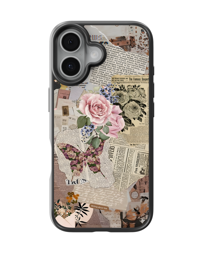 Girls Aesthetic Impact Case (Flowers and Pages)