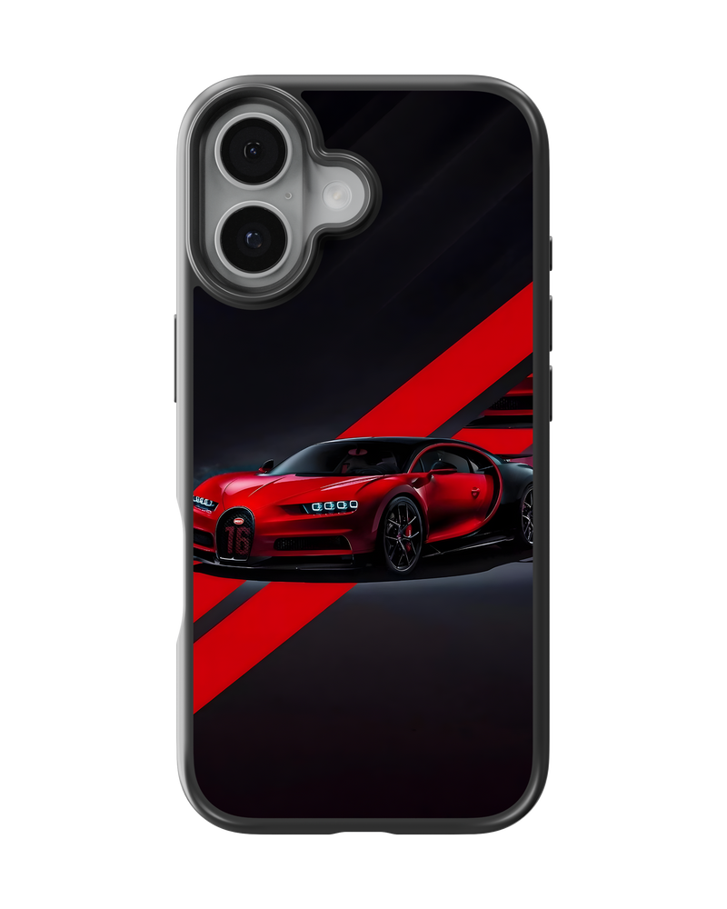 Sports Car Impact Case (Red Chiron)
