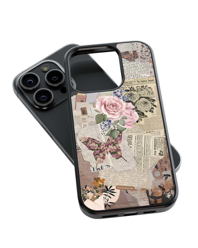 Girls Aesthetic Impact Case (Flowers and Pages)