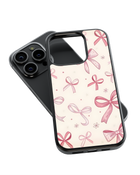 Girls Aesthetic Impact Case (Pink Bows)
