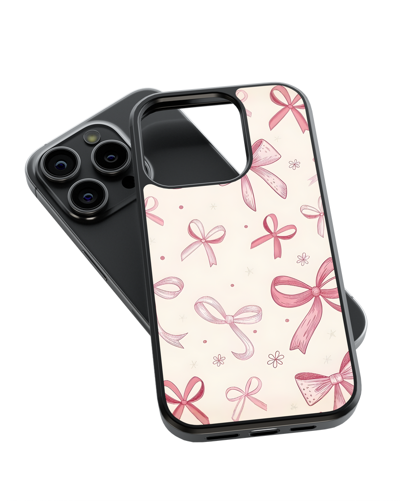 Girls Aesthetic Impact Case (Pink Bows)