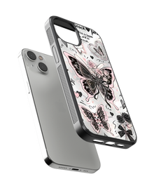 Girls Aesthetic Impact Case (Black Pink Butterfly)