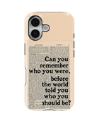Whispers On Papers Tank Case (Who You Were)