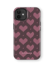 iPhone 12 Tank Case | Textures (Blush Hearts)