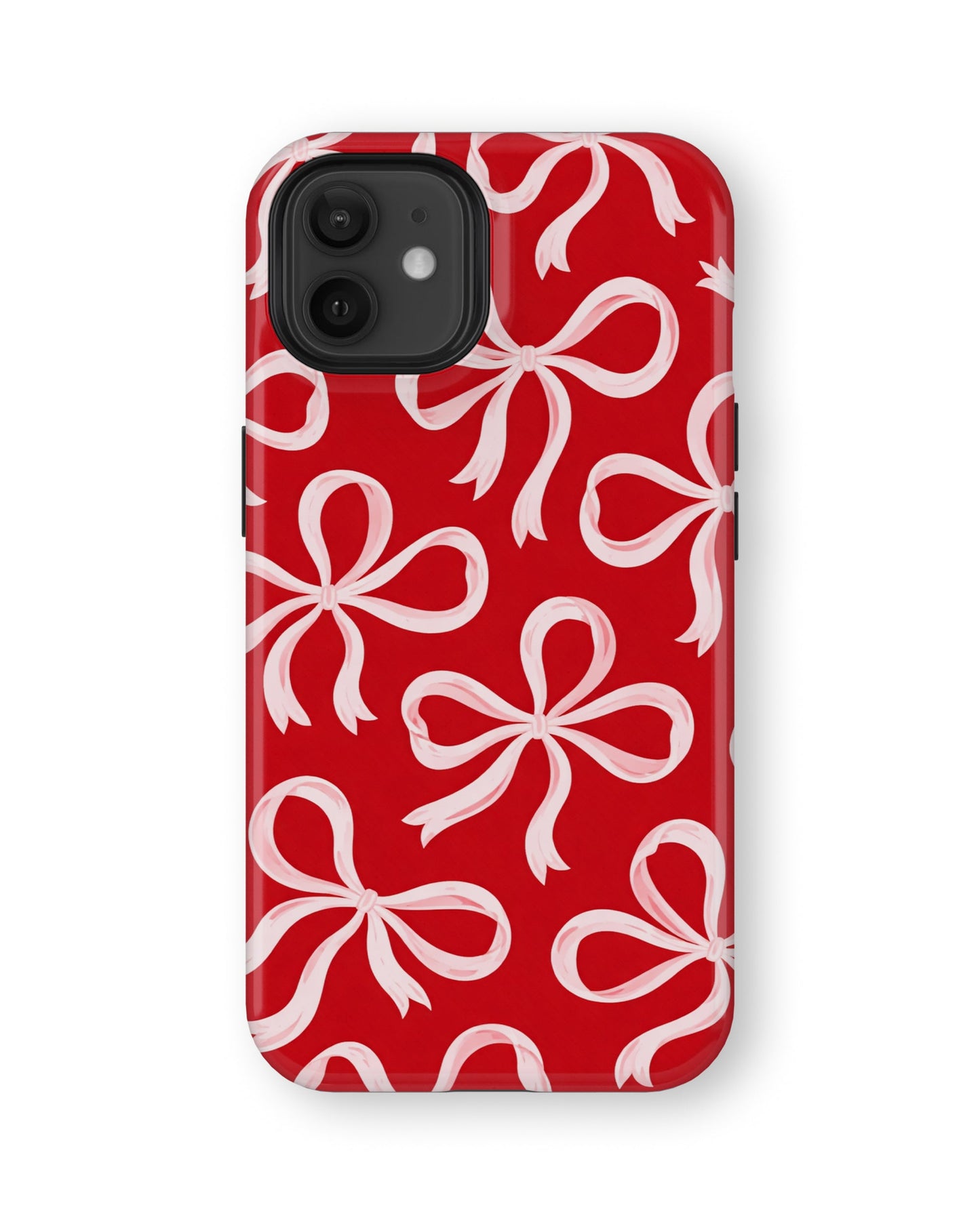 iPhone 12 Mini Tank Case | Girls Aesthetics (Crimson Bows)