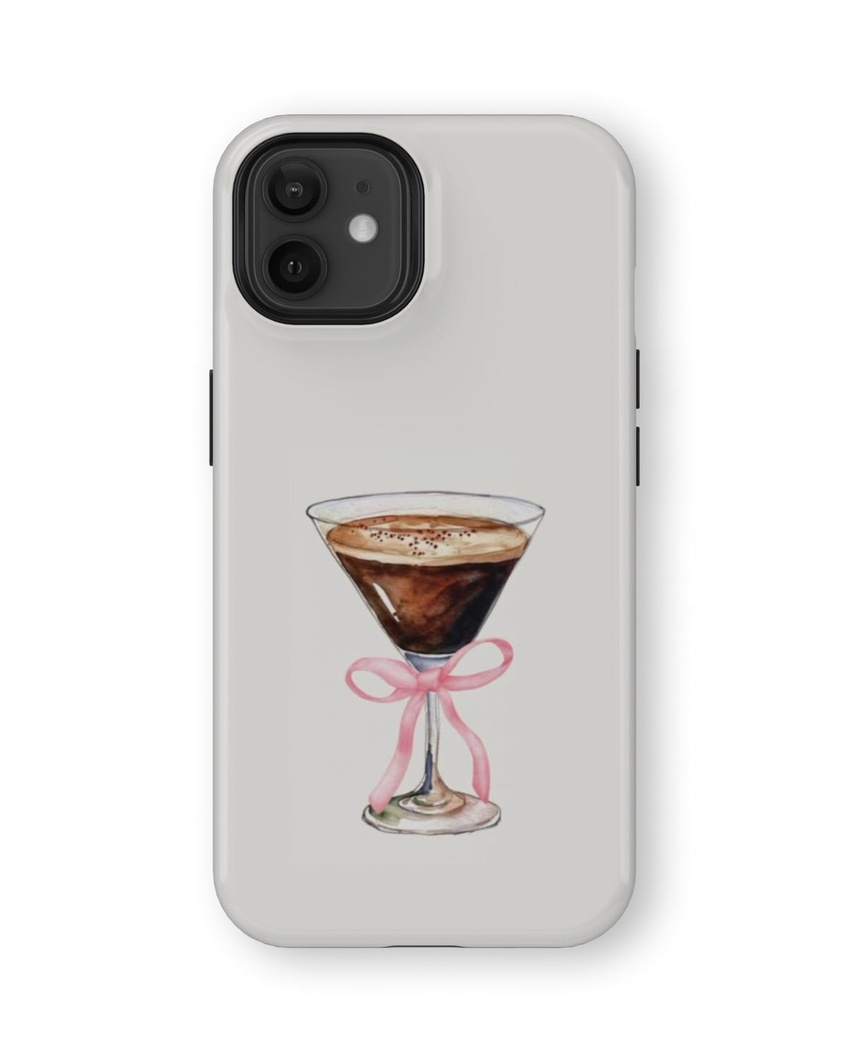 iPhone 12 Tank Case | Girls Aesthetics (Espresso Bow)
